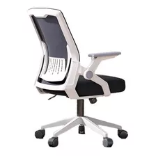 Silla De Oficina Homer Design Ejecutiva Gerencia Blanco Giratorio Respaldo Con Malla Con Tapizado De Tela Y Mesh Asiento De Memoria Oficio