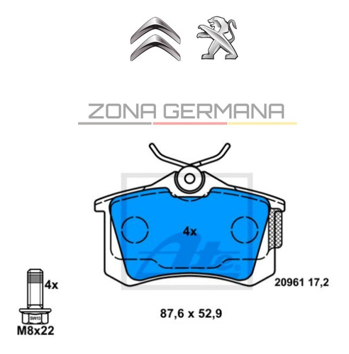 Pastillas Freno Citroen C3 C4 Ds3 Ds4 Picasso Original Ate Foto 4