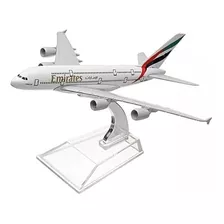 Avión Airbus A380 Emirates Escala 1:400 Metálico 16cms Base