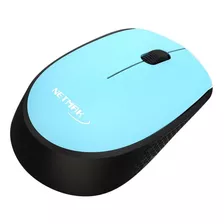 Mouse Usb Wireless Netmak M680 1200dpi Pc Notebook Sky Blue