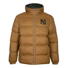 Jaqueta Puffer Bomber New Era Mlb Ny Yankees Core - Marrom