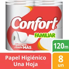 Papel Higiénico Confort Familiar 8 Un 120 Mt