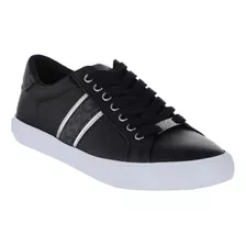 Tenis Guess Original Para Dama Color Negro Con Gris Y Plata