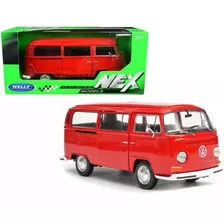 1972 Volkswagen Bus T2 Combi Rojo Welly Esc 1:24 