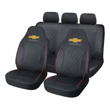 Cubreasiento Funda Ecocuero Chevrolet Integrado Logo Bordado