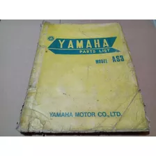 Catálogo De Peças Moto Yamaha As3 Raro Ítem D'época Original
