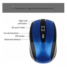 Mouse Alambrico Para Computadora Hd 5621 Azul, Negro Y Gris