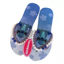 Chinelo Personalizado Lilo Stitch Havaianas Flat Glitter