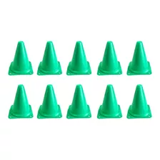 10un Mini Cone Esportivo 20cm Treino Verde