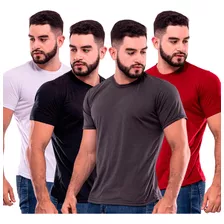 Kit 4 Camiseta Masculina Camisa Blusa Básica Premium Oferta