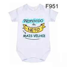 Body Bebê Frases Promovido A Neto Mais Velho F951