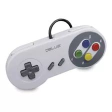 Joystick Pc Usb Snes Arcade Dblue Dbc1009 Color Gris