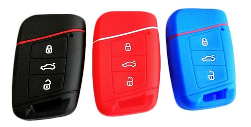 Funda Silicon Llave Smart Compatible Con La Marca Volkswagen Foto 2