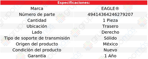 Soporte Trans Tras Der Eagle Buick Electra V6 3.0l 85 A 90 Foto 3