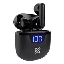 Auriculares Klip Xtreme Touchbuds Bluetooth V5.0 Tws Nnet Color Negro Color De La Luz Azul