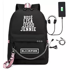Blackpink Lisa Jennie Jisoo - Mochila Usb Para Escuela Coloc