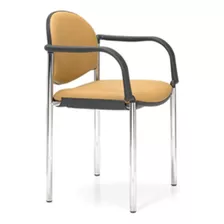 Silla Sillon Fija Fly Base Fija Cromada Con Apoyabrazos