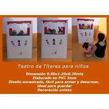 Teatro De Títeres Para Niños Fácil De Guardar, Didáctico 
