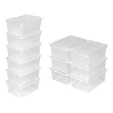 Caja Transparente De Plastico 40 Pzs Para Zapatos Y Juguetes