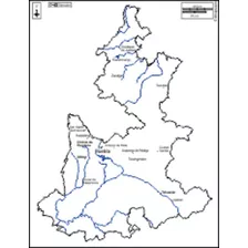 Mapa Estado De Puebla Hidrografia Sin Nombres