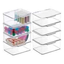 Mdesign Caja Organizadora De Plástico Apilable Para Sala D.