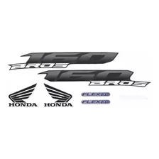 Jogo Kit Adesivos Honda Nxr Bros 160 2015 Branca - Lb10517