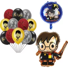 Pack 14 Globos Metalizado Y Latex Harry Potter 