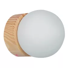 Aplique Base Madera 1 Luz Led Ideal Baño Buena Luz