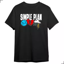 Camiseta Básica Banda Rock Simple Plan Turne Integrantes Fã