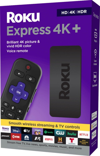 Roku Express 4k+ 3941 - Negro - De Voz
