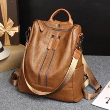 Mochilas De Cuero Suave Para Mujer Bolsos De Hombro Femenino