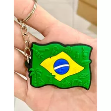 20 Chaveiros Bandeira Do Brasil Copa 2022 Original Borracha