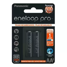 Pilha Recarregavel Panasonic Eneloop Pro Aa 2550mah Bk-3hcce