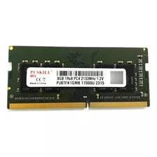 Memoria Ram Puskill Verde 8gb 1rx8 Pc4 2133mhz 