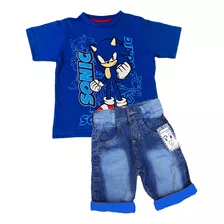 Conjunto Sonic Infantil Fantasia Aniversario