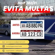 Homologacion Patentamiento Trailer Casa Rodante Enganches 