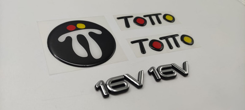 Emblemas Renault Twingo Totto Negro Y 16v Cinta 3m Foto 4
