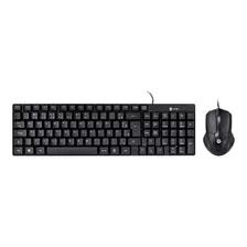 Teclado E Mouse Usb Corp Abnt2/1200dpi Cabo Usb 1.8m Preto