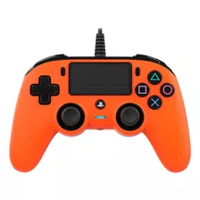 Controle Nacon Wired Compact Controller Ps4 Preto E Laranja