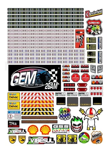 Cartela Adesivos Para Caminhoes Miniatura Elka Ou Madeira R$ 39 em Caxias  do Sul - Rio Grande do Sul