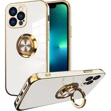 Funda Blanca Con Anillo Para iPhone 13 Pro Ook 