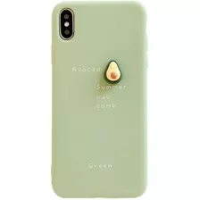 Funda Para iPhone De Aguacate Fruta De Moda + Mica Vidrio 9h