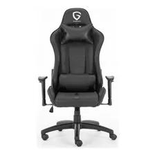 Silla De Escritorio The Game House Nova D-328 Gamer Ergonómica Negra Con Tapizado De Cuero Sintético