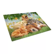 Golden Retriever Labrador Y Basset Hound Sleepy Heads Tabla