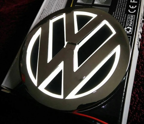 Logo Led Volkswagen 3 D Color Blanco Vw 11cm Foto 4