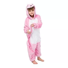Kigurumi Dinosaurio Rosa Pijama Mameluco Disfraz Niño Niña