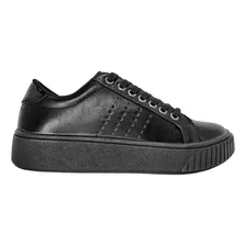 Zapatilla Mujer Savage Plataforma Sneaker Negra Zapato Lr26 