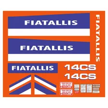 Kit Adesivos Trator De Esteira Compatível Com Fiatallis 14cs Cor Adesivo Emblema Gráfico 14cs