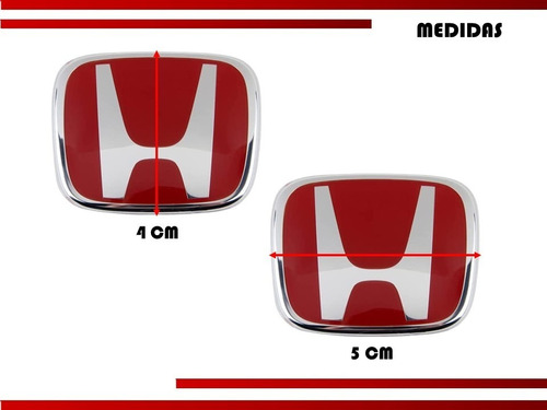 Emblema Para Volante Honda Autoadherible 4 X 5 Cm Rojo Foto 5