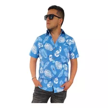 Camisas Playeras Hawaiana Hombre Algodón 100%